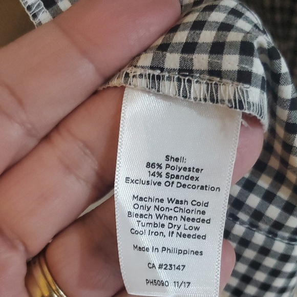 Talbots Black and White Checkered Bomber Jacket - Picture 9 of 10